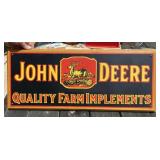 John Deere Framed Implement Sign