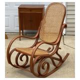 Cane Bent Wood Rocker