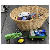 Basket Full of Diecast Toys