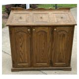 Oak 38' Lift Top Bin