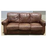 3 Cushion Pleather Sofa