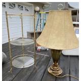 Lamp & Glass Side Table