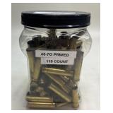 119ct .45-70 Primed Brass