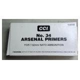 1000 CCI No.34 Rifle Primers