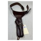 Brown Leather Gun Belt & Holster