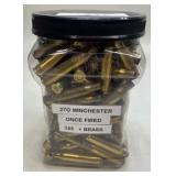 145ct Once Fired .270 Win Brass
