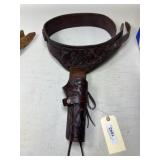 Brown Leather Gun Belt & Holster