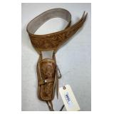 Brown Leather Gun Belt & Holster