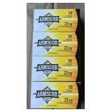 200 rnds Armscor .22 TCM HP Ammo
