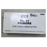 900 CCI No. 41 5.56 Rifle Primers