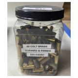 220ct .45 Colt Primed Brass