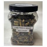 520ct 9mm Primed Brass