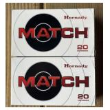 40 rnds Hornady Match 6mm Creedmoor Ammo