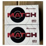 40 rnds Hornady Match 6mm Creedmoor Ammo
