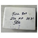500ct .224 Cal 34 gr HP Bullets