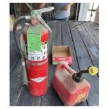 Fuel Can and Fire Extinguisher