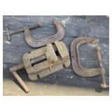 Drill Press Vise, C-Clamps