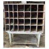 Pigeon Hole Bolt Bin & Contents