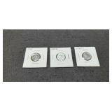 3- 1943 Steel War Cents Unc. In P,D,S Mints