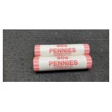2 BU Rolls Lincoln 2009 Wood Chopped Cents