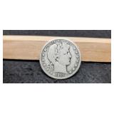 1911-D Barber Half Dollar