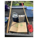 Tote with Lid and Contents
