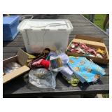 Tote with Lid and Contents