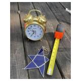 Alarm Clock, Leaded Stained Glass Star