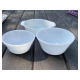 Fire King Mixing Bowls and Casserole