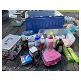 Flip Top Tote Full of Toiletries