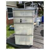 4 Drawer Plastic Storage