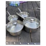 4 - Stainless Sauce Pans