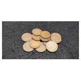 13 Different Indian Head Cents 1896-1908