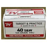 100 rnds Winchester .40 S&W Ammo