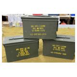 3 Metal Ammo Cans