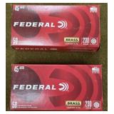 100 rnds Federal .45 Auto Ammo
