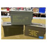 3 Metal Ammo Cans