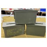 3 Metal Ammo Cans