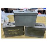 3 Metal Ammo Cans