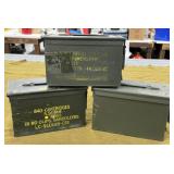 3 Metal Ammo Cans