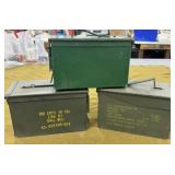 3 Metal Ammo Cans