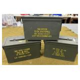 3 Metal Ammo Cans