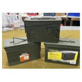 3 Metal Ammo Cans