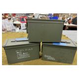 3 Metal Ammo Cans