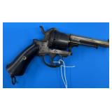 Belgium Pre 1898 Pinfire 9mm Revolver