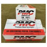 100 rnds PMC 38 Spl Ammo