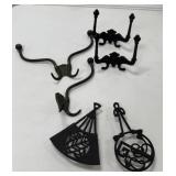 Iron Trivets and Coat Hooks