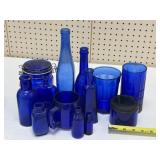 Cobalt Bottles and Dishes