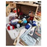 Box Full Yarn, Crochet, Knitting Books