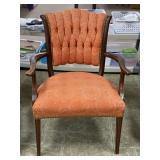 Upholstered Mahogany Arm Chair